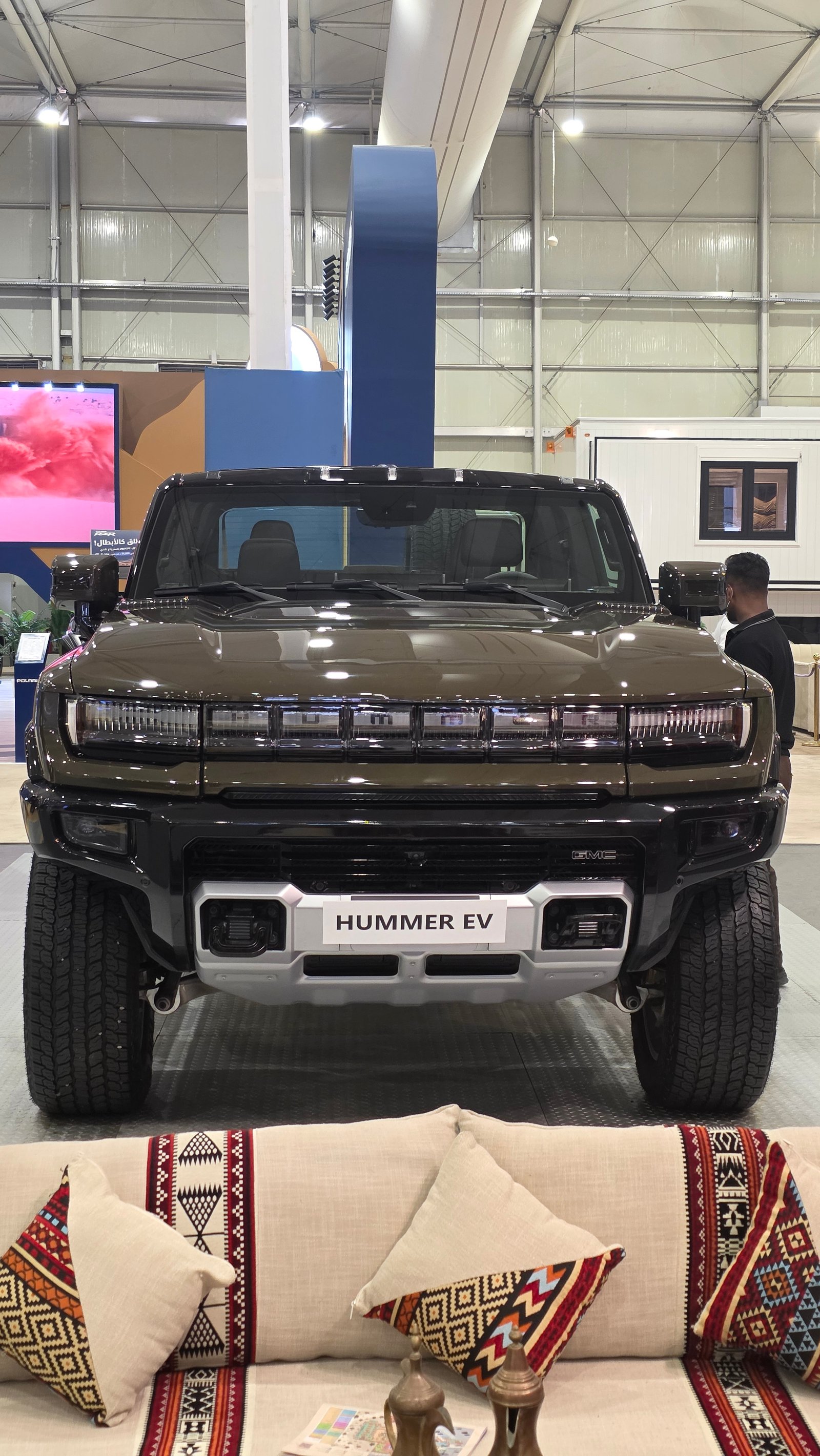 GMC Hummer EV displayed at Saudi Falcons and Hunting Exhibition 2026