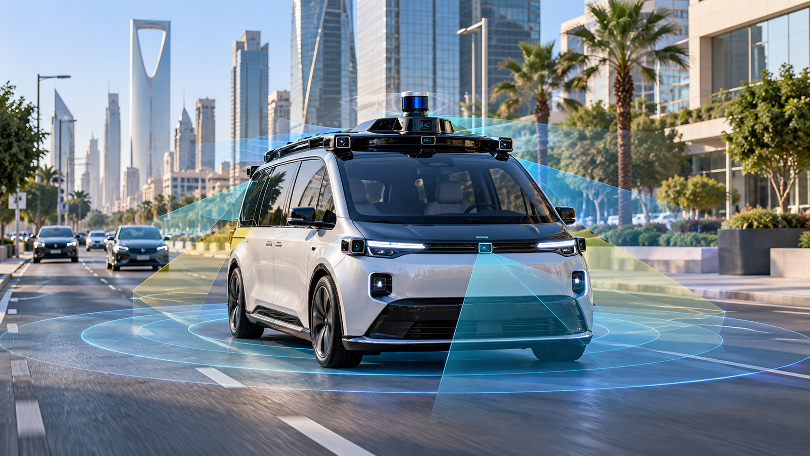 Level 4 autonomous robotaxi operating in an urban environment